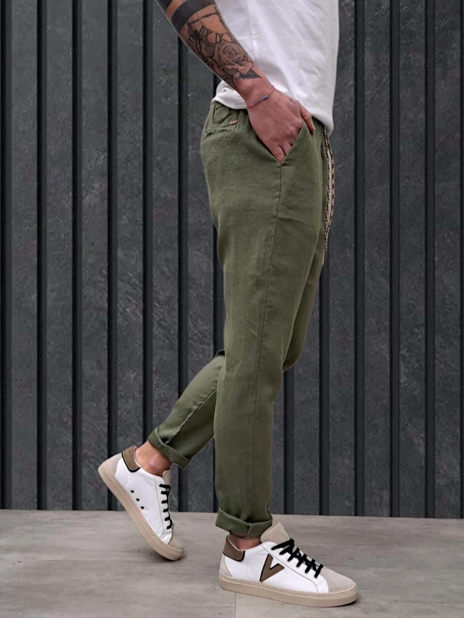 PANTALACCIO LINO MILITARE