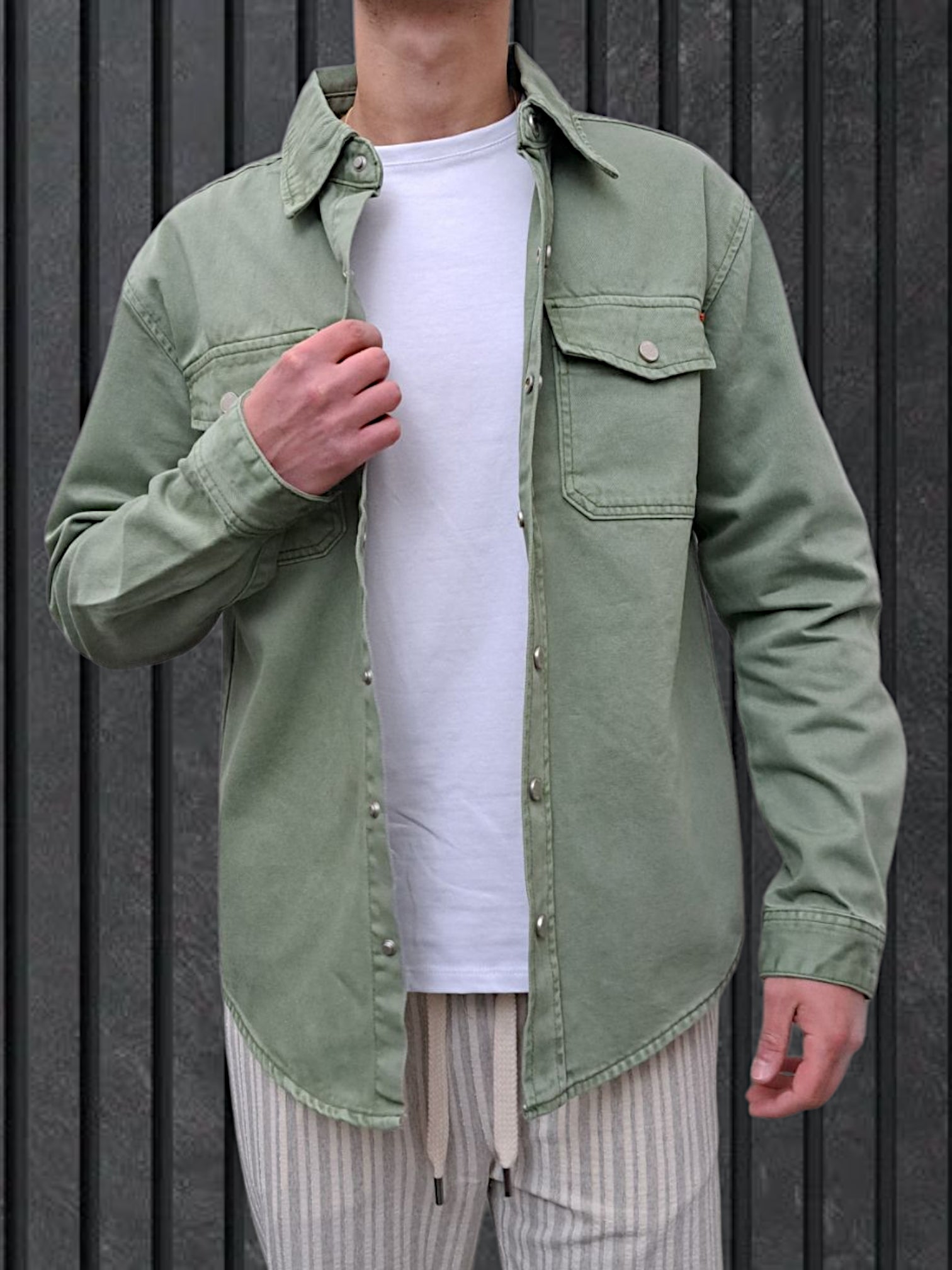 OVERSHIRT BULL DENIM SALVIA