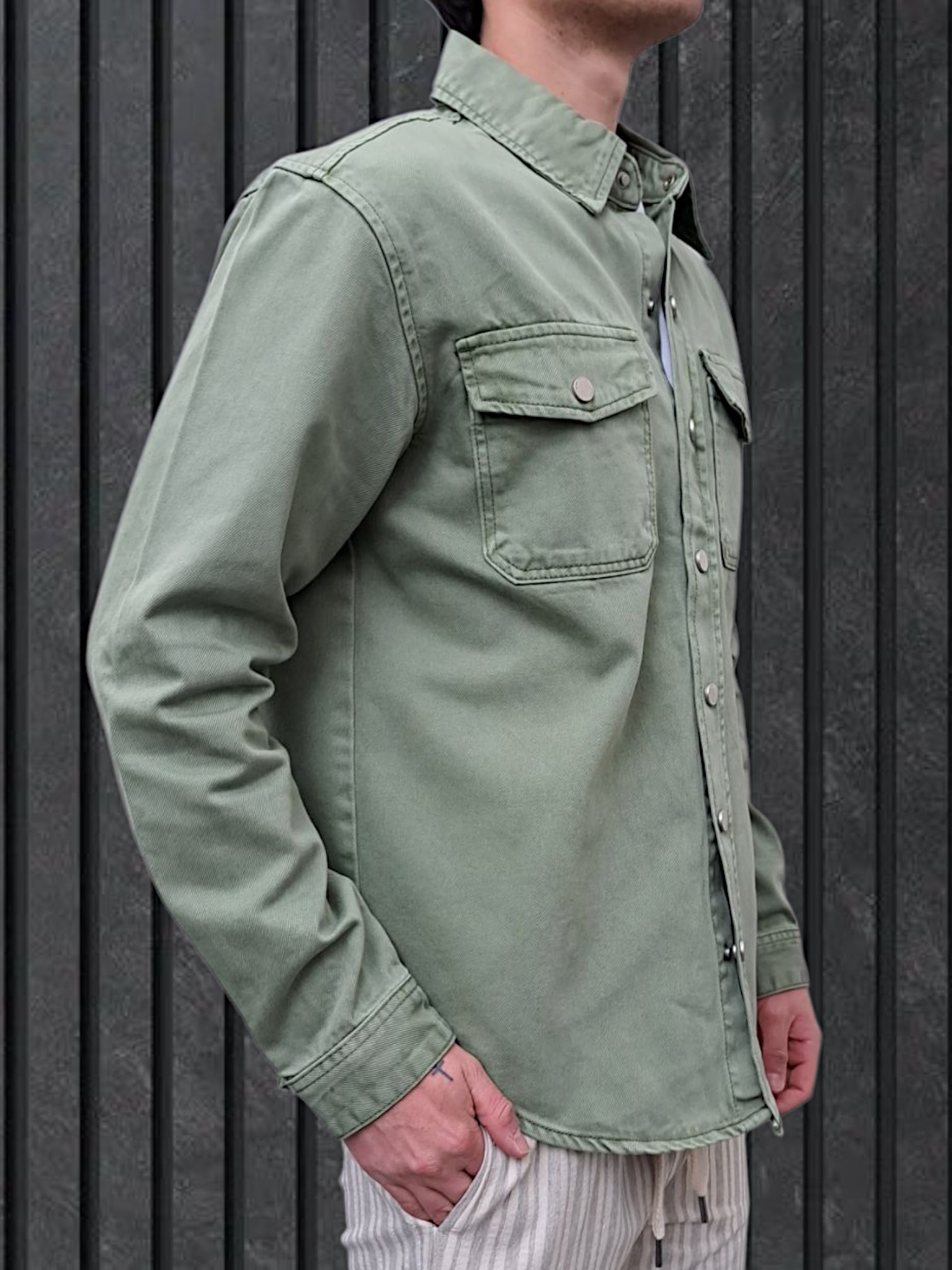 OVERSHIRT BULL DENIM SALVIA