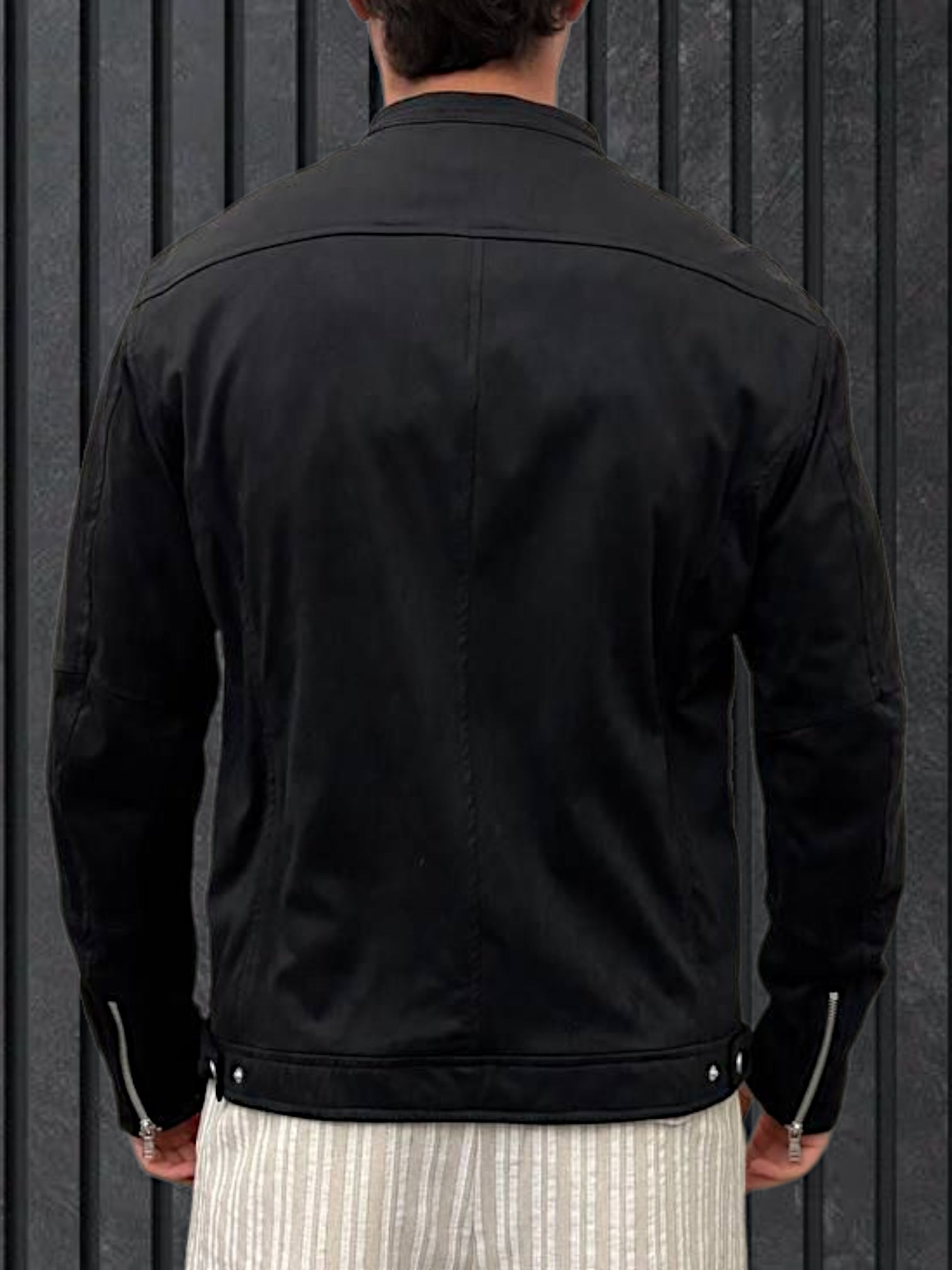 PANTALACCIO RIGHE LINO COTONE CON PENCE