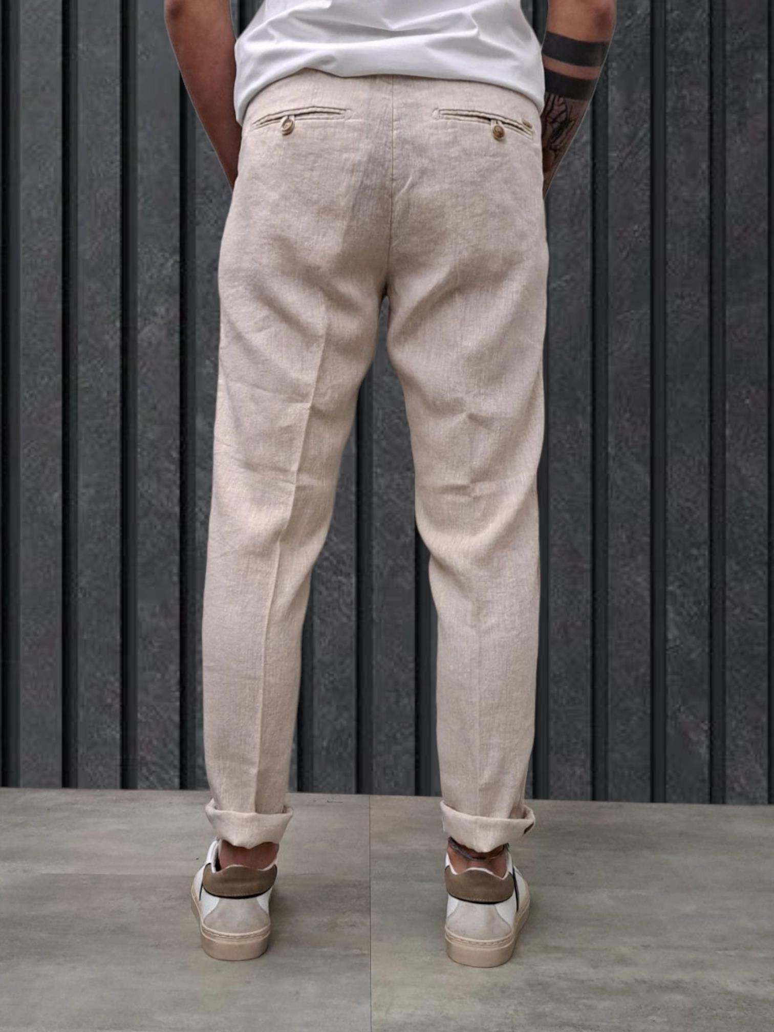 PANTALONE LINO SAND