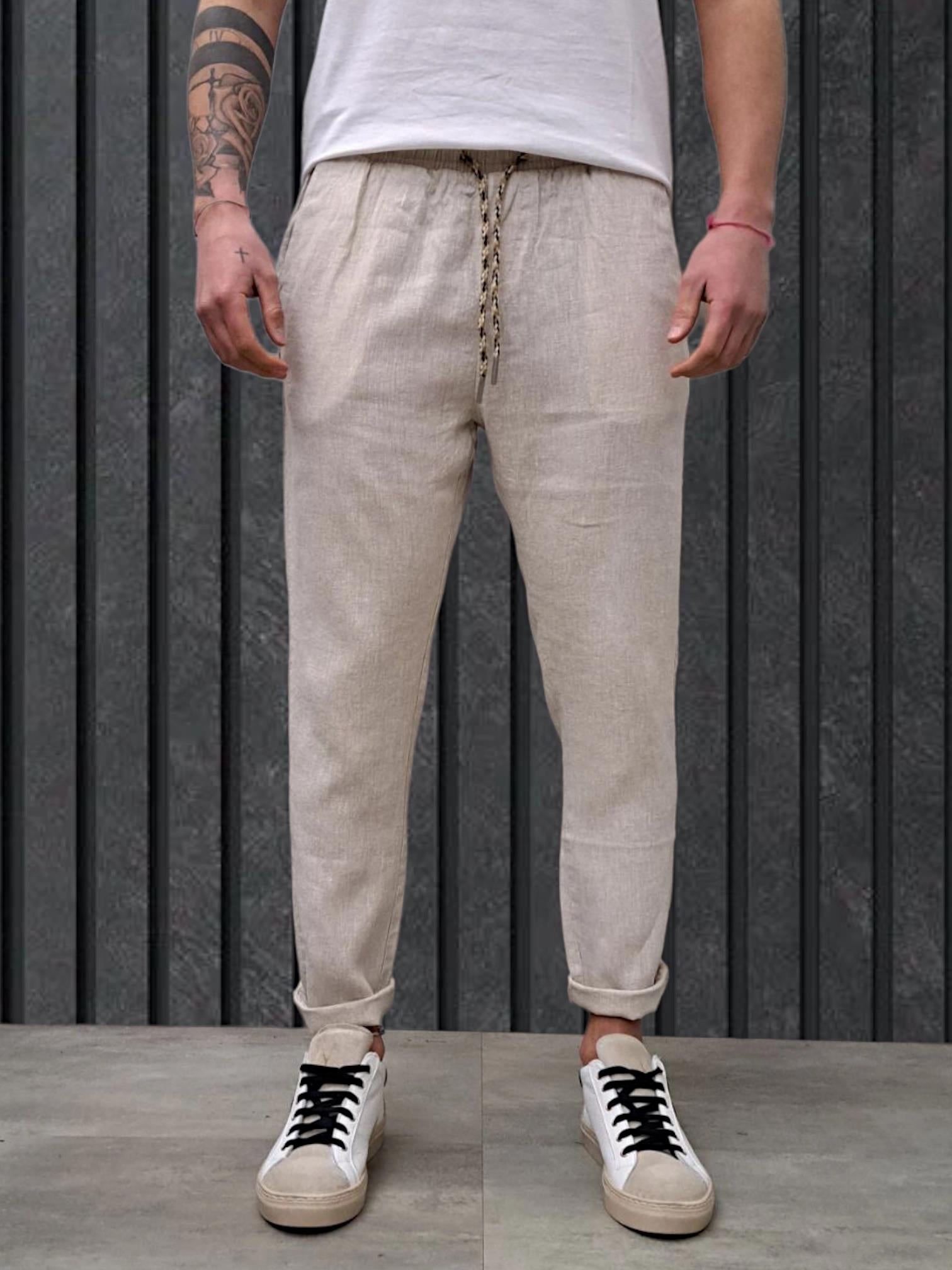PANTALACCIO LINO SAND