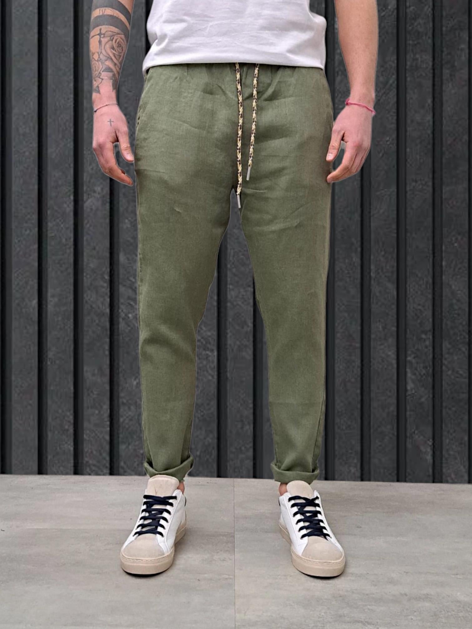PANTALACCIO LINO MILITARE