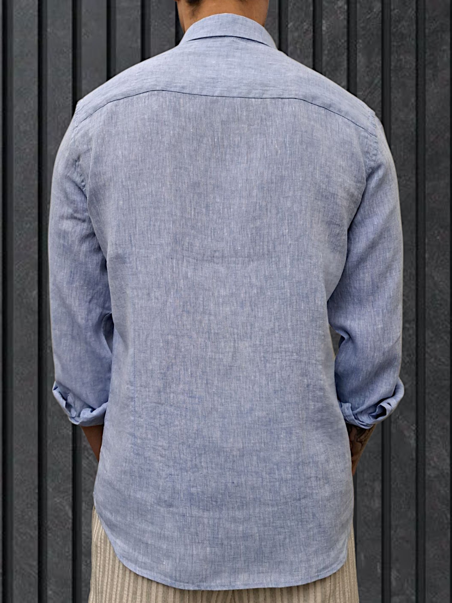 CAMICIA IN LINO FIAMMATA SKY
