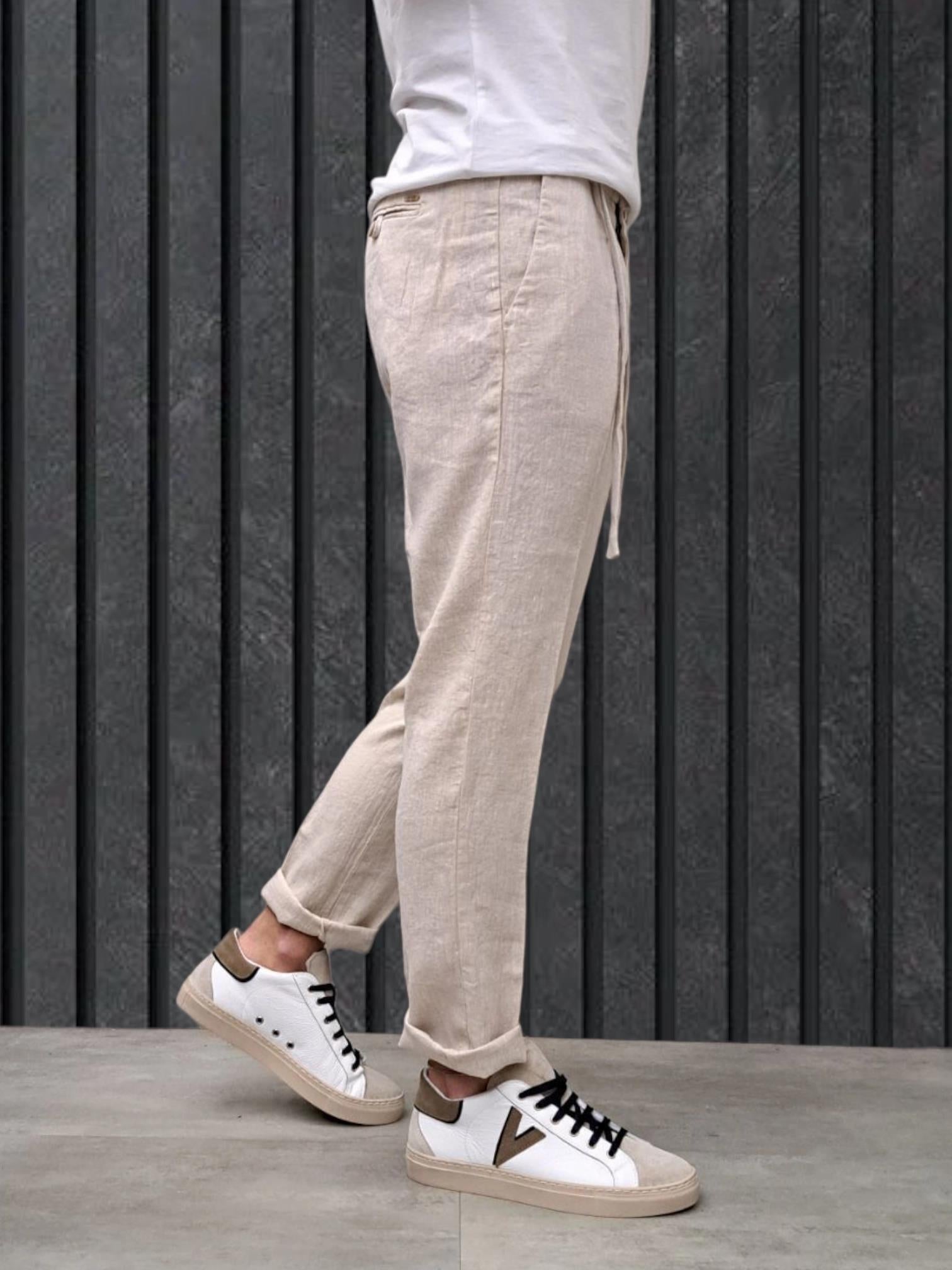 PANTALONE LINO SAND