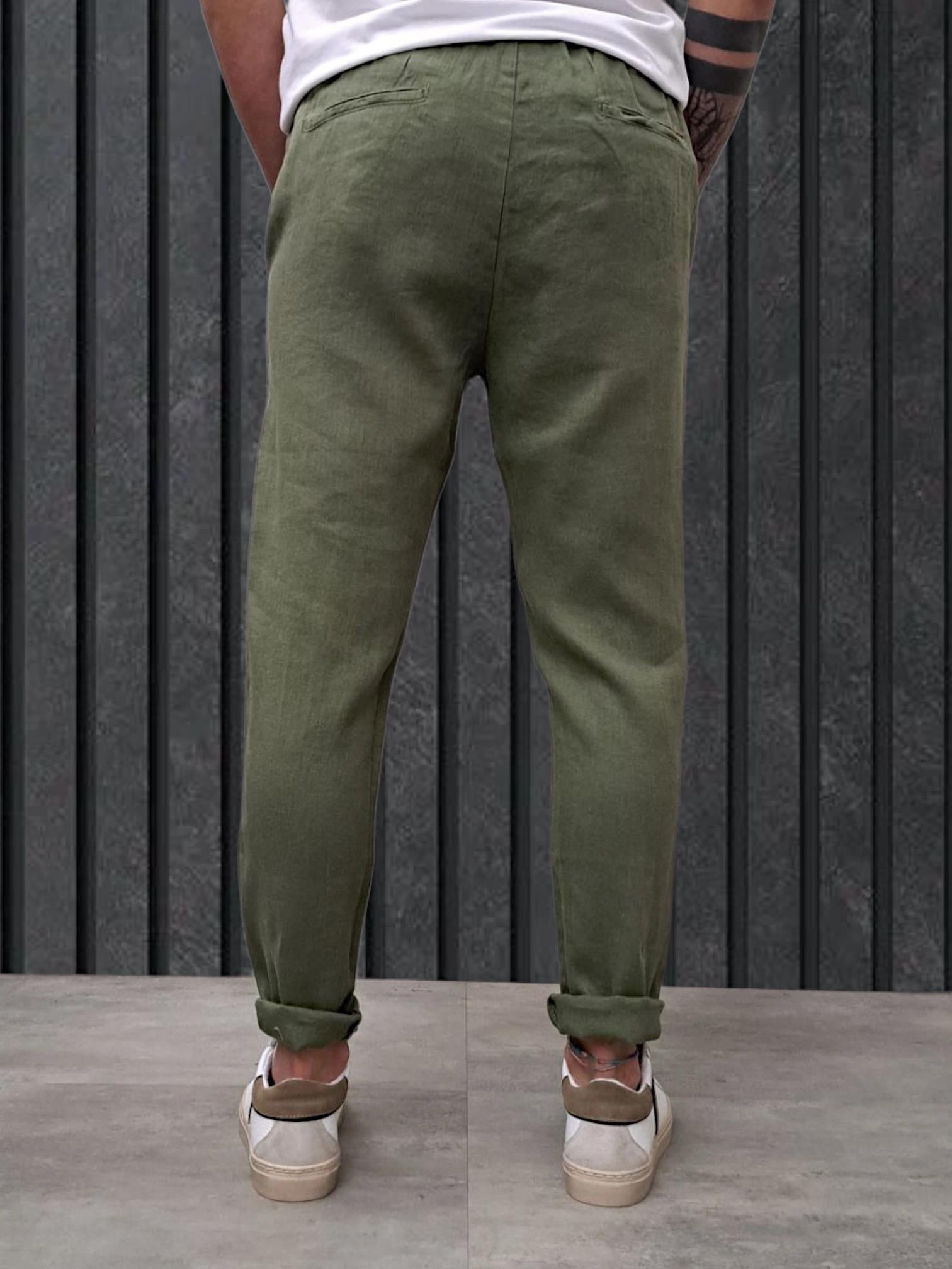 PANTALACCIO LINO MILITARE