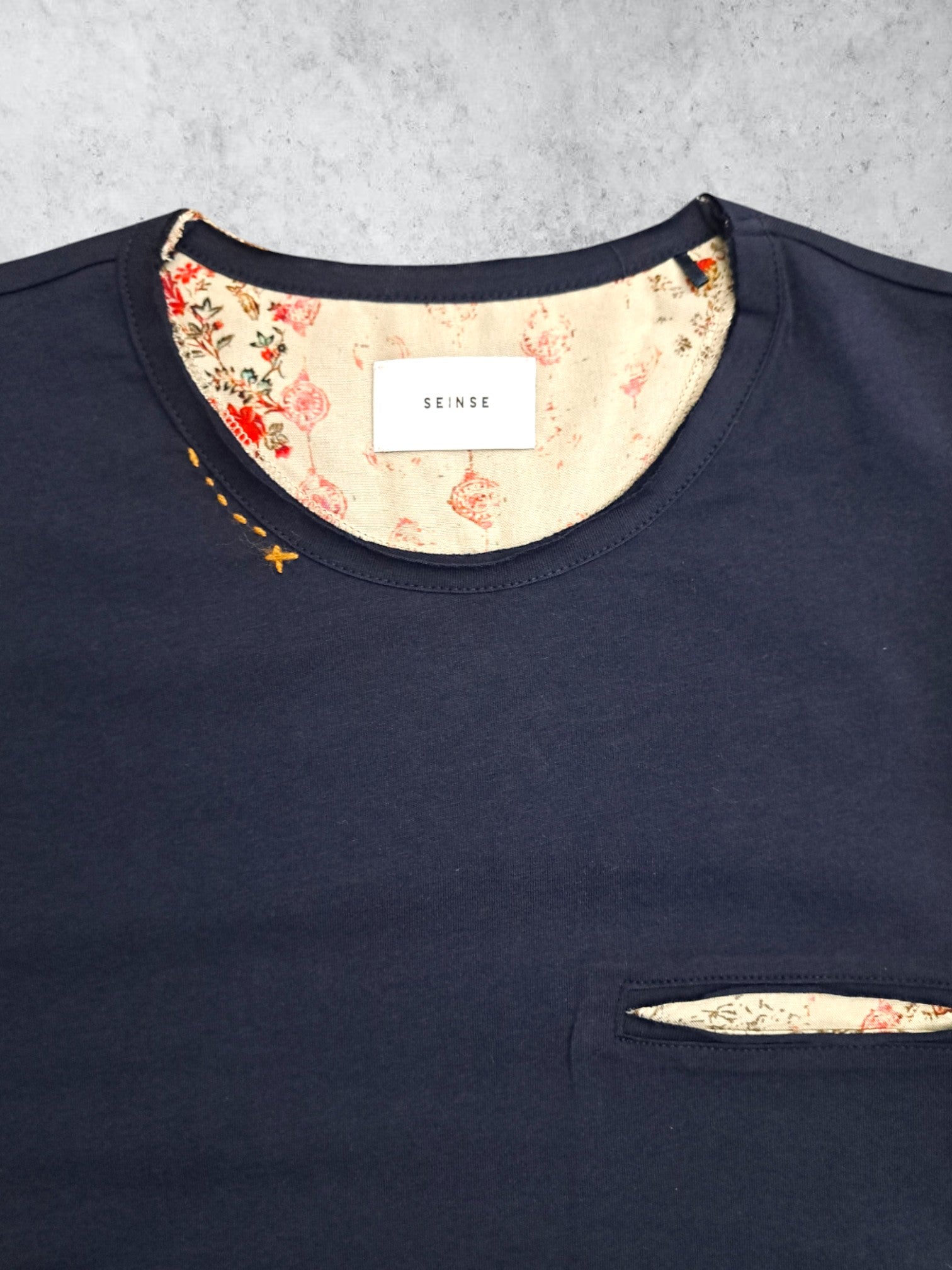 T- SHIRT RICAMO Blu