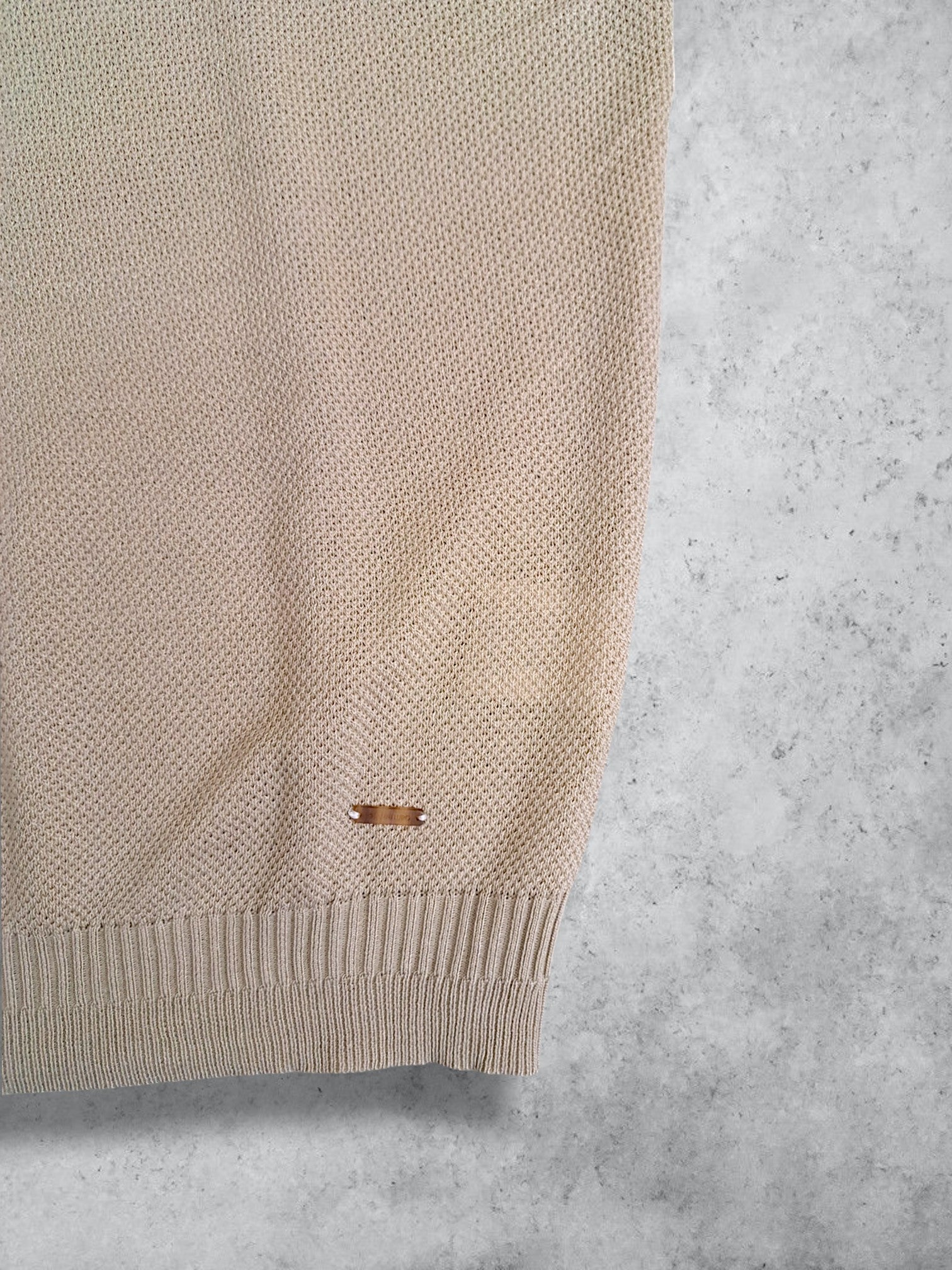 T-SHIRT IN MAGLIA LAVORATA Beige