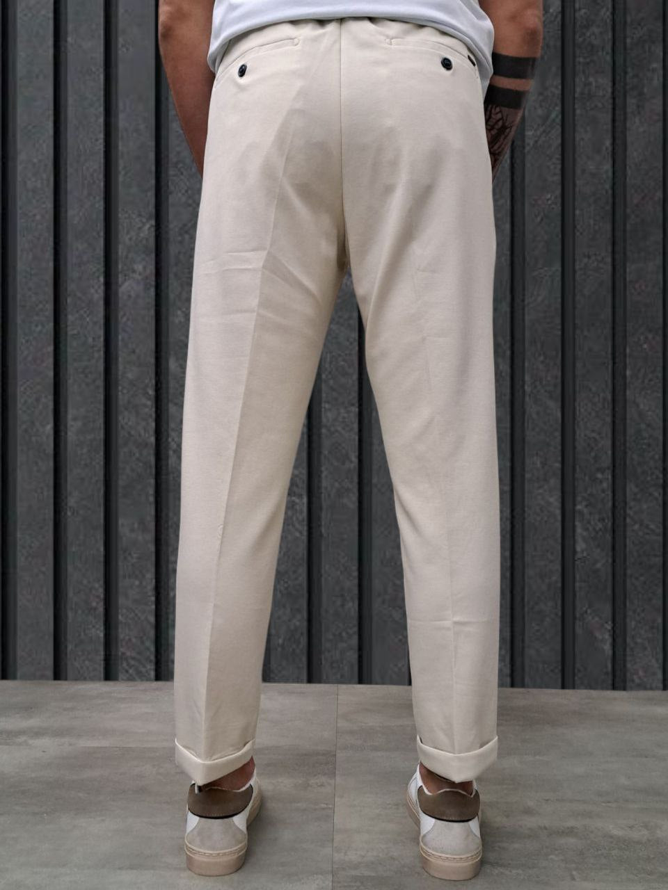 PANTALONE TESSUTO FLUIDO BEIGE