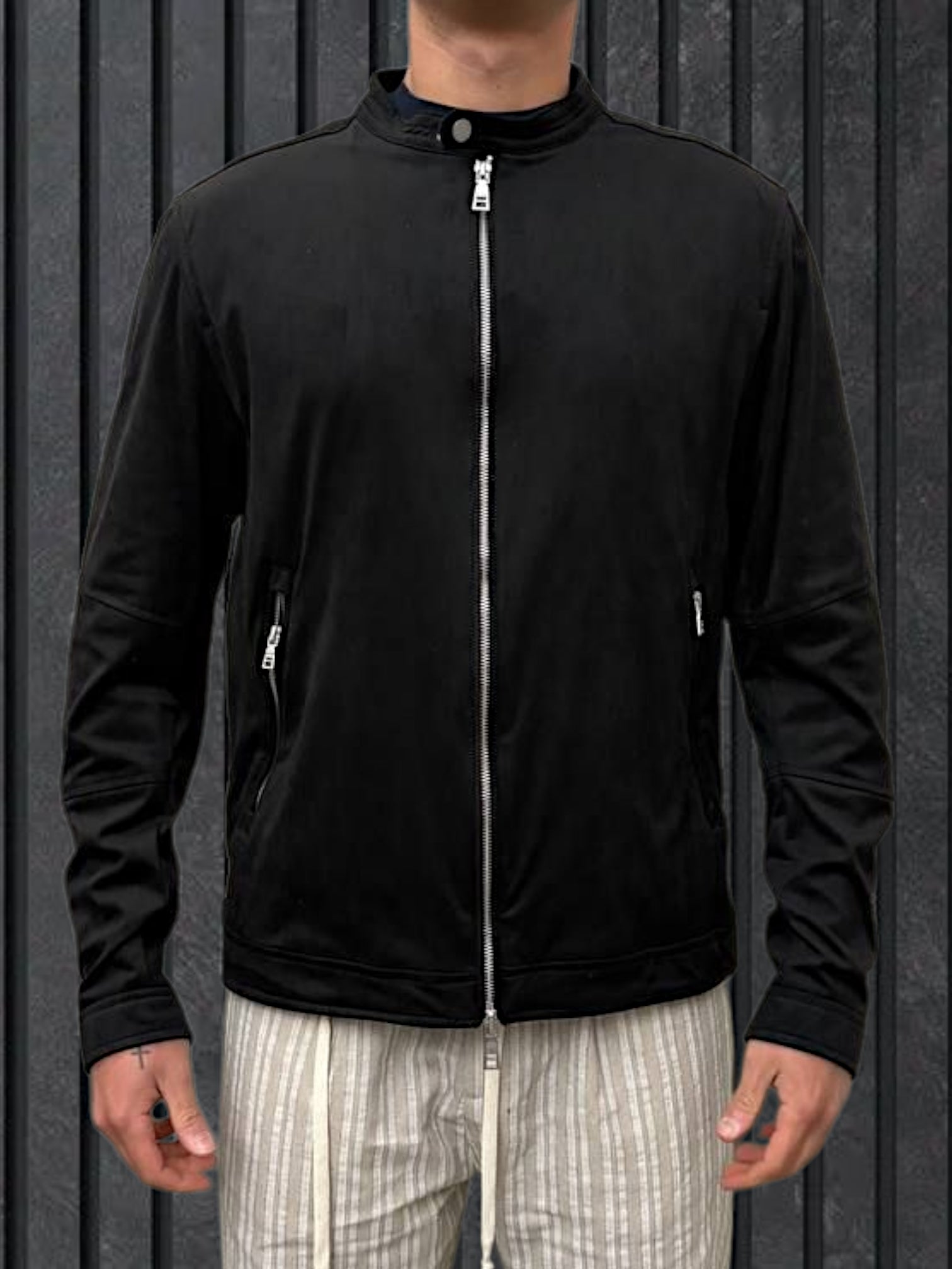 PANTALACCIO RIGHE LINO COTONE CON PENCE