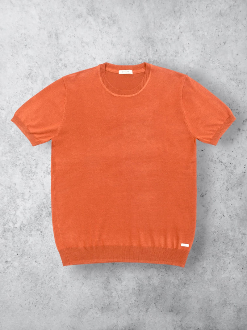 T-SHIRT IN MAGLIA RUST