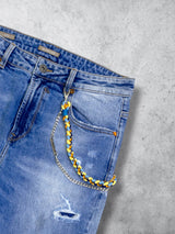 JEANS CON ROTTURE ELASTICIZZATO