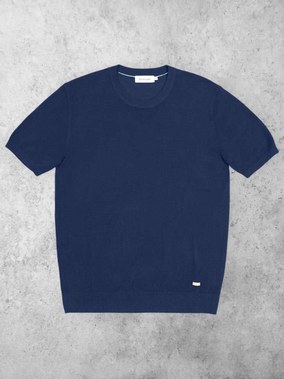 T-SHIRT IN MAGLIA Blu navy