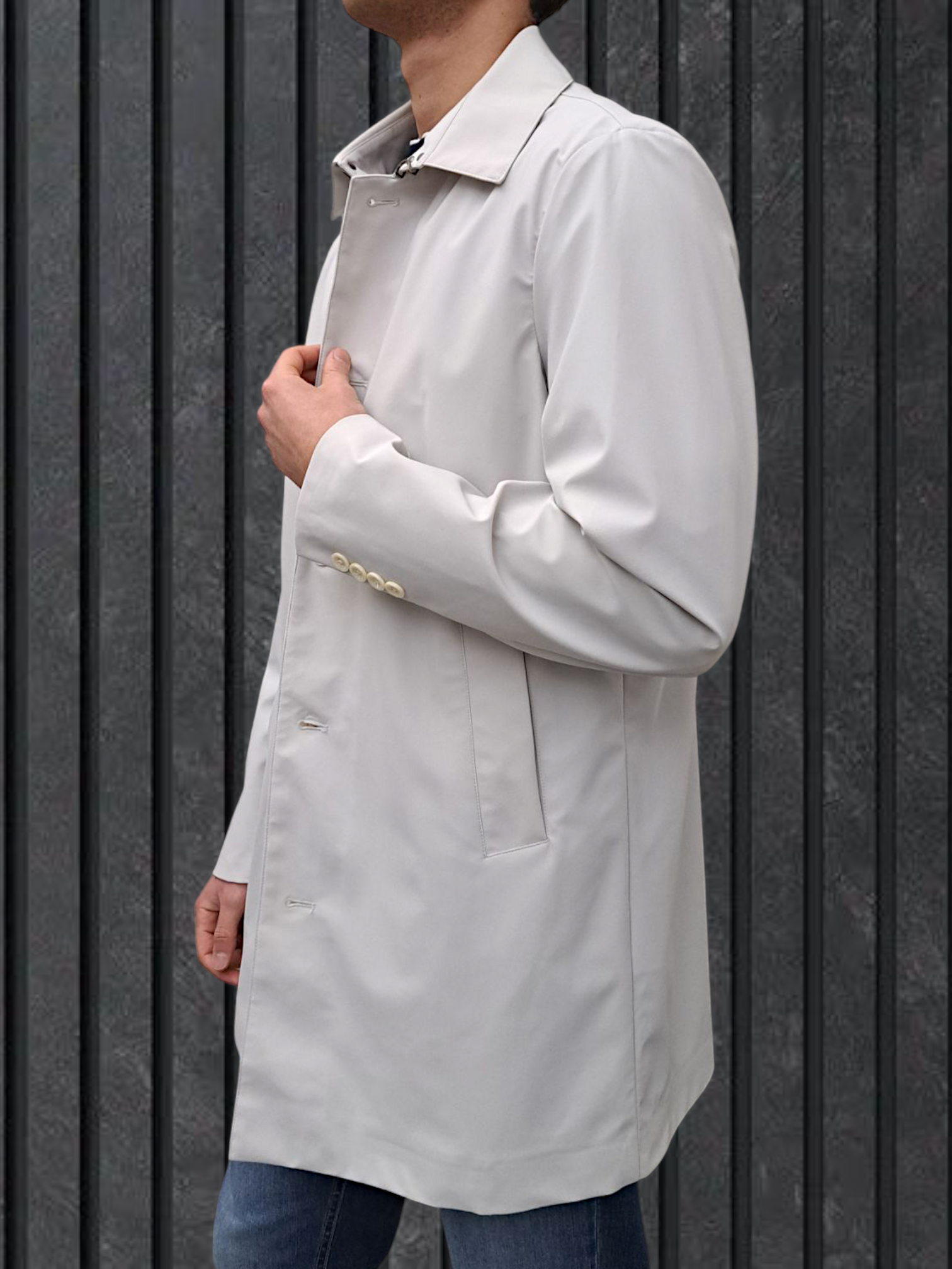 TRENCH TECNICO SOFTSHELL GESSO