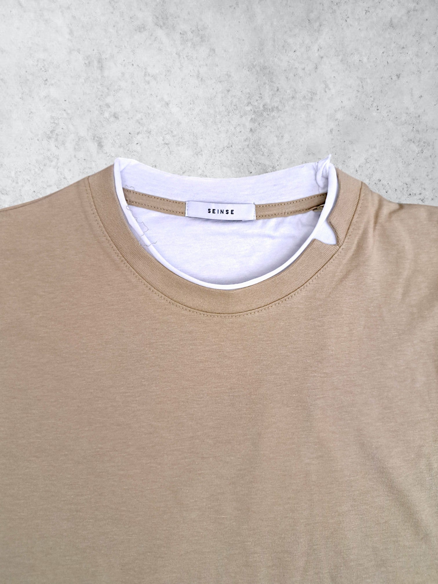 T- SHIRT CONTRASTI Beige