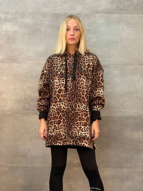 FELPA OVER ANIMALIER