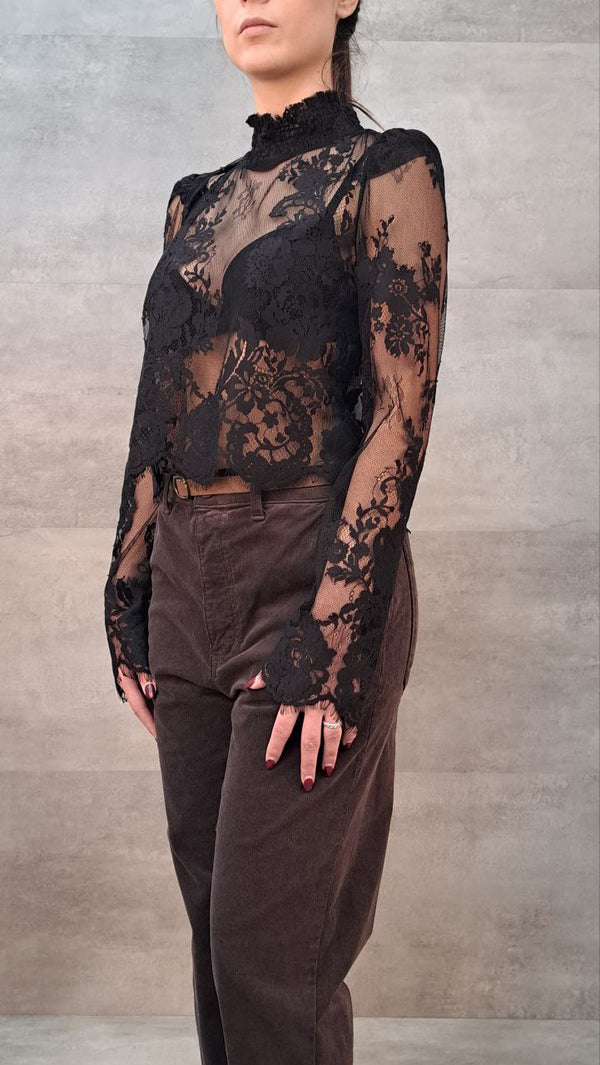 TOP IN PIZZO NERO