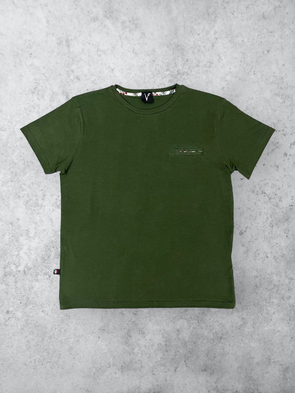 T-SHIRT CON TASCHINO VERDE